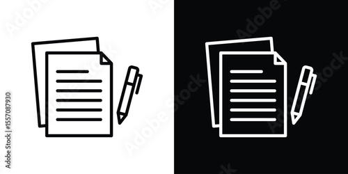 Wills and trusts icon vector graphics in strokes