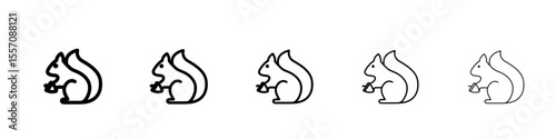 Wallpaper Mural squirrel icon vector outline symbol or illustration Torontodigital.ca