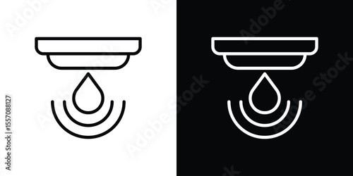 Water sensor icon vector graphics in strokes
