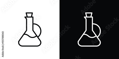 Vinegar icon vector graphics in strokes
