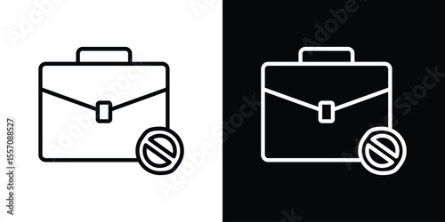 Unemployment icon vector graphics in strokes