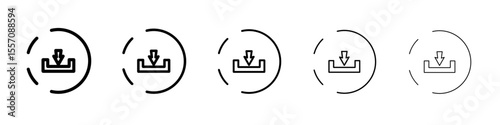submit progress icon vector outline symbol or illustration