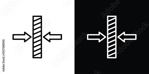 Thickness icon vector graphics in strokes