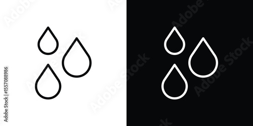 Tear drop icon vector graphics in strokes