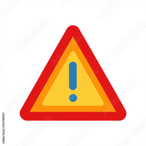 Triangle Warning Alert Sign Vector on White Background for Web and Graphic Design