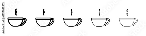 tea icon vector outline symbol or illustration