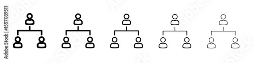 team work icon vector outline symbol or illustration