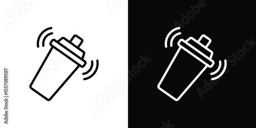 Shaker icon vector graphics in strokes
