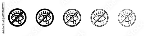 Tears free icon vector outline symbol or illustration