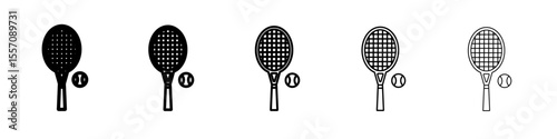 Tennis icon vector outline symbol or illustration