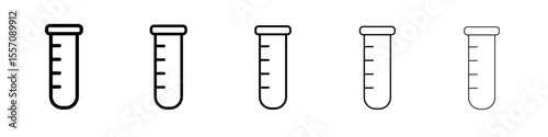 test tube icon vector outline symbol or illustration
