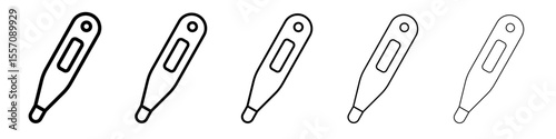 Thermometer icon vector outline symbol or illustration