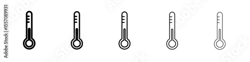thermometer icon vector outline symbol or illustration
