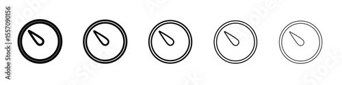 timer icon vector outline symbol or illustration