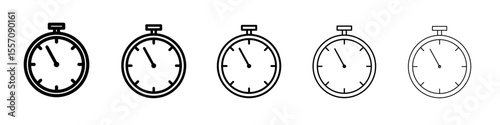 timer icon vector outline symbol or illustration