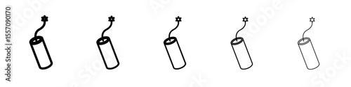 TNT dynamite icon vector outline symbol or illustration