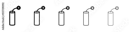 TNT dynamite icon vector outline symbol or illustration