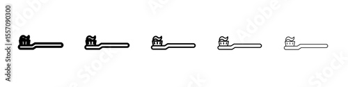 tooth brush icon vector outline symbol or illustration