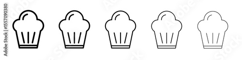 toque icon vector outline symbol or illustration