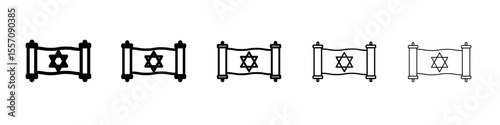 Torah icon vector outline symbol or illustration