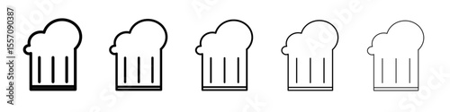 toque icon vector outline symbol or illustration