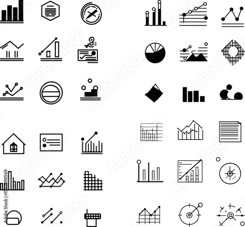 graph icons chart line graph bar graph data visualization statistics data analysis performance graph growth graph business graph sales graph trend graph financial graph graph symbol d