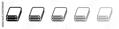 towel icon vector outline symbol or illustration