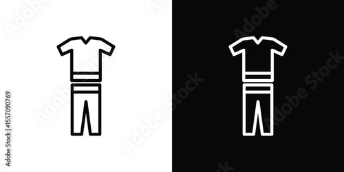 Pijama icon vector graphics in strokes