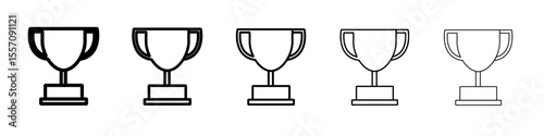 trophy icon vector outline symbol or illustration