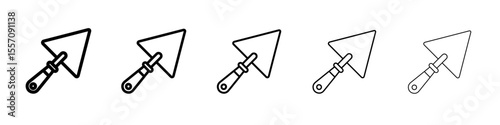 trowel icon vector outline symbol or illustration