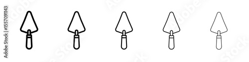 trovel icon vector outline symbol or illustration