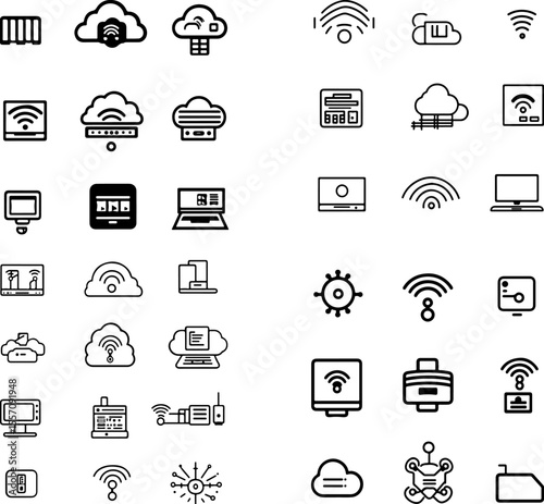 network icons network connection internet Wi-Fi connection network symbol router server LAN VPN network settings cloud network wireless data transfer wireless connection network signa