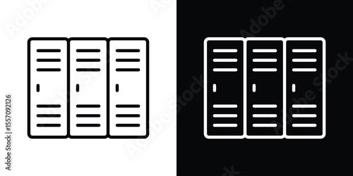 Locker icon vector graphics in strokes