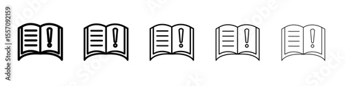 User guide icon vector outline symbol or illustration