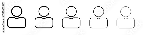 user profile icon vector outline symbol or illustration