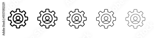 user setting icon vector outline symbol or illustration