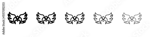 valkyrie icon vector outline symbol or illustration