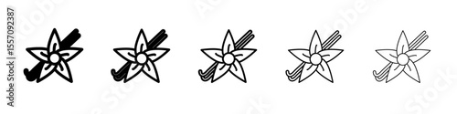 Vanilla icon vector outline symbol or illustration