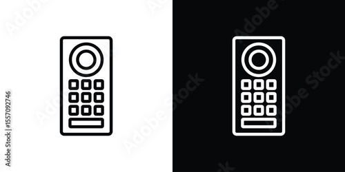 Intercom icon vector graphics in strokes