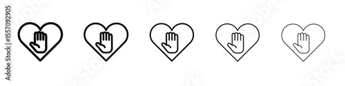 Volunteer icon vector outline symbol or illustration