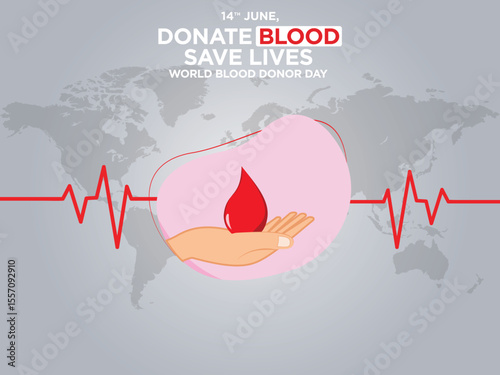 World Blood Donor Day – 14th June
Give blood, give life humanitarian aid, medical treatment, national, blood bag, isolated, volunteer, international, cells, healthy, world blood donor day, template, t