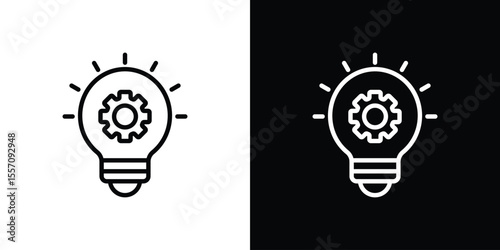 Implementation icon vector graphics in strokes