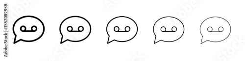 Voicemail icon vector outline symbol or illustration