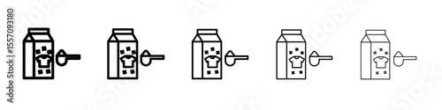 Washing powder icon vector outline symbol or illustration