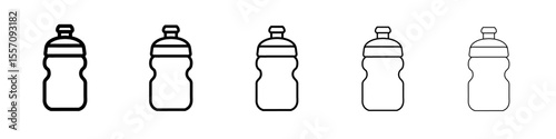 water bottle icon vector outline symbol or illustration