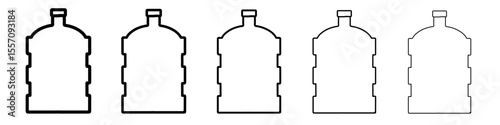 water bottle icon vector outline symbol or illustration