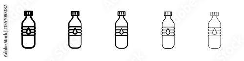 Water bottle icon vector outline symbol or illustration