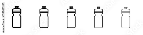 water bottle icon vector outline symbol or illustration