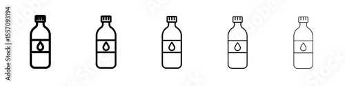 Water bottle icon vector outline symbol or illustration
