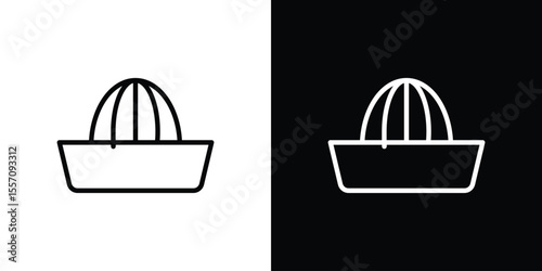 Hand Juicer icon vector graphics in strokes